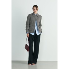 Suud Collection Mavi Page Oversize Gömlek