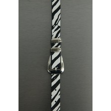 Suud Collection Beyaz Zebra Desenli Kemer