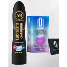 Auroraboreale Ab Yenilebilir A+Sade Aromalı Yenilebilir Kayganlaştırıcı Jel Q Think Thin Ekstra Ince Prezervatif QWP9LOUJ776
