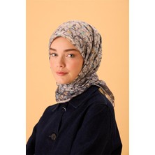 Silk Home İnce Pamuk Soft Eşarp Antrasit Sarı Mavi Krem Vizon Desenli Kaymaz Dokulu Tok Duruşlu 90x90