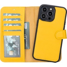 Gp Iguana Apple iPhone 14 Pro Max Uyumlu Deri Cüzdanlı Kılıf Mwwn FL12