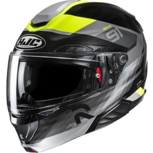 Hjc RPHA91 Madal MC3H Çene Açılır Motosiklet Kaskı Siyah Neon Sarı