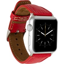 Gp Iguana Apple Watch Uyumlu Deri Kordon 42-44-45MM Erc2 Kırmızı