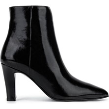 Tamer Tanca Kadın Hakiki Deri Siyah Rugan Abiye Bot 33 7500-1 Bn Bot SK25-26 Sıyah Kırısık Rugan