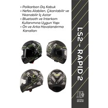 Motokit Ls2 Rapid 2 Pirates Titanium Motosiklet Kaskı – Full Face, Güvenli & Konforlu Tasarım