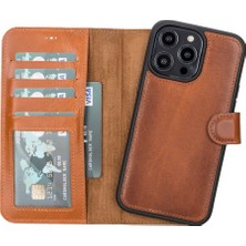 Gp Iguana Apple iPhone 14 Pro Max Uyumlu Deri Cüzdanlı Kılıf Mwwn RST2EF