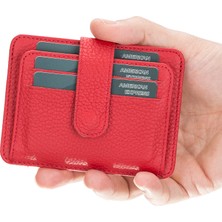 Gp Iguana Çok Bölmeli Slim Deri Kartlık BLW019 Erc2 Kırmızı