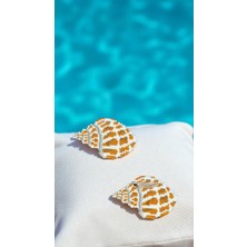 Seard Miyuki Boncuk El Yapımı Deniz Kabuğu Broş - Yaka Iğnesi