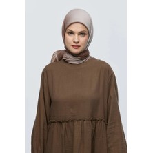 Modakaşmir Mirora Desen Bambu Eşarp - Koyu Vizon