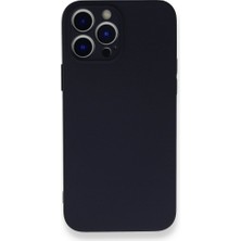 Techno Guru iPhone 13 Pro Kılıf Içi Kadife Kaplı Nano Silikon Kapak - Koyu Gri