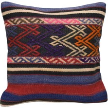 Zehra Abla Halı Yeni El Dokuma Dekoratif Kilim Kırlent Yastık Kılıfı 6466