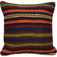 Zehra Abla Halı Yeni El Dokuma Dekoratif Kilim Kırlent Yastık Kılıfı 6452