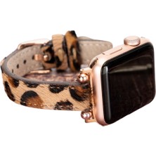 Gp Iguana Apple Watch Uyumlu Deri Kordon 38-40-41MM Ferro LEO1N