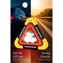 Piranha 11320 Güneş Enerjili Reflektör / Tripod Ikaz Üçgeni / LED / Sabitleme ve Tutma Kolu / USB Şarj