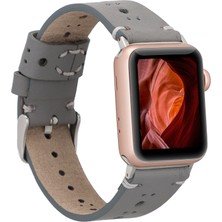 Gp Iguana Apple Watch Uyumlu Deri Kordon 38-40-41MM Rst9-Ba8 Gri