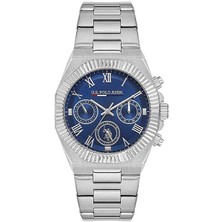 U.s. Polo Assn. USPA1128-01 Quartz Çelik Gri Lacivert Kadran 40 mm Erkek Kol Saati