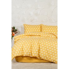 Elart Riva Nevresim Takımı Çift Kişilik Fitted Lastikli (200X220 Cm) Sarı