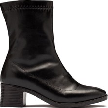 Lady Classy Kadın Streç Bot Bilekli Kısa Küt Kalıp Deri Kaliteli Bot Topuklu Kışlık Bot & Bootie