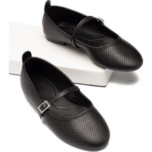 Lady Classy Kadın Babet Bantlı Kemerli Hafif Rahat Şık Iş Ofis Günlük Ayakkabı