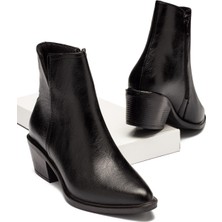 Lady Classy Kadın Streç Bot Bilekli Kısa Küt Kalıp Deri Kaliteli Bot Topuklu Kışlık Bot & Bootie