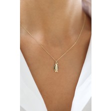 Zeyd Jewelry Sevimli Penguen Detaylı 14 Ayar Altın Kolye