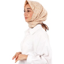 Bursa İpek Karamel Rüya Desen Twill Ipek Eşarp