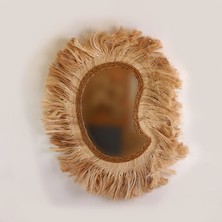 Mylamp Sahara Doğal Abaka El Yapımı Duvar Aynası 105X90 cm