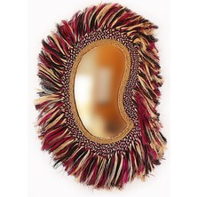 Mylamp Sahara Doğal Abaka El Yapımı Renkli Duvar Aynası 105X90 cm