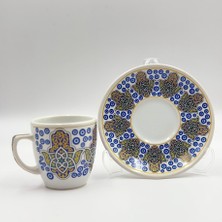 Modern Motifli 2 Kişilik Kahve Fincan Takımı