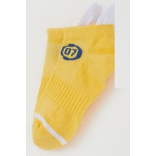 Katamino Erkek Çocuk Patik Çorap Rakam Baskılı 5-14 Yaş, Sarı