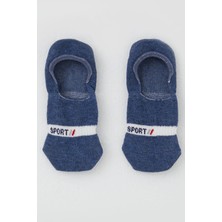 Katamino Erkek Çocuk Babet Çorap Sport Yazı Baskılı 7-14 Yaş, Koyu Mavi