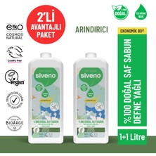 Siveno %100 Doğal Sıvı Kastil Sabun Defne Yağlı Yoğun Nemlendirici Arındırıcı Bitkisel Vegan 1000 ml X2 Adet