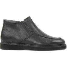 Celal Gültekin Erkek Siyah Fermuarlı Deri Bot