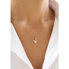 Zeyd Jewelry Sevimli Sincap 14 Ayar Altın Kolye