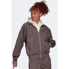 Adidas Women's New Woven Full Zip Tt Jacket Kadın Bol Kesim Dokuma Spor Ceket Gül Kurusu