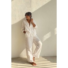 Mjamass Kalp Desenli Müslin Pijama Seti