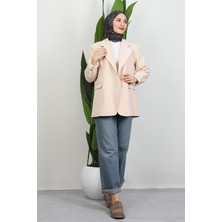 Dalya Iki Düğmeli Ceket Krem