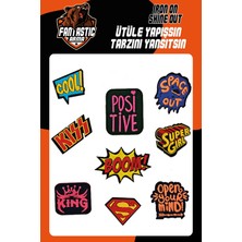 Fantastic Ütü ile Yapışan Dokuma Arma Seti Patch Boom, Posıtıve, Space Out Modeli