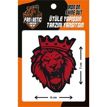 Fantastic 10'lu Paket Aslan Modeli Ütü ile Yapışan Dokuma Arma Patch %100 Polyester Malzeme