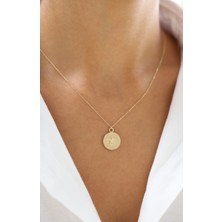 Zeyd Jewelry Vintage Madalyon Yıldız Taşlı 14 Ayar Altın Kolye