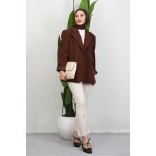 Dalya Iki Düğmeli Ceket Kahve