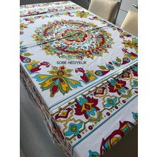 Sobe Hediyelik Kolay Temizlenebilir Çiçek Desenli Pamuklu Masa Örtüsü 170X170 cm – Çeyizlik, Sofra ve Dekoratif