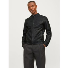 Jack & Jones Jack&jones 12182461 Erkek Deri Mont - Siyah