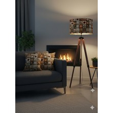 AdOz Lighting Sonbahar Patchwork Desenli Dijital Baskılı Lambader Başlığı