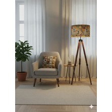 AdOz Lighting Sonbahar Çiçekleri Desenli Lambader Başlığı ( Sadece Başlık )