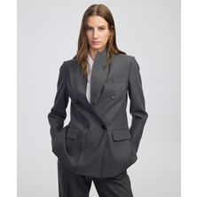 İpekyol Triko Şeritli Raw Edge Blazer IW6250106025088