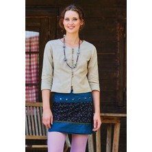 Los Banditos Bisiklet Yaka Yarım Kollu Düğme Detaylı Kışlık Bluz