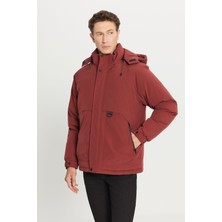 Altınyıldız Classics Standart Fit Normal Kesim Kapüşonlu Dik Yaka Yan Cepli Casual Mont
