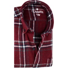 Varetta Erkek Bordo Kışlık Kalın Kareli Oduncu Gömlek – Cepli Geniş Kesim Trend Gömlek Model