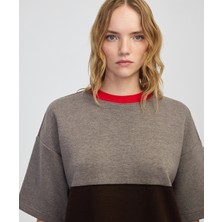 İpekyol Kontrast yaka colorblock sweatshirt IW6250091061074